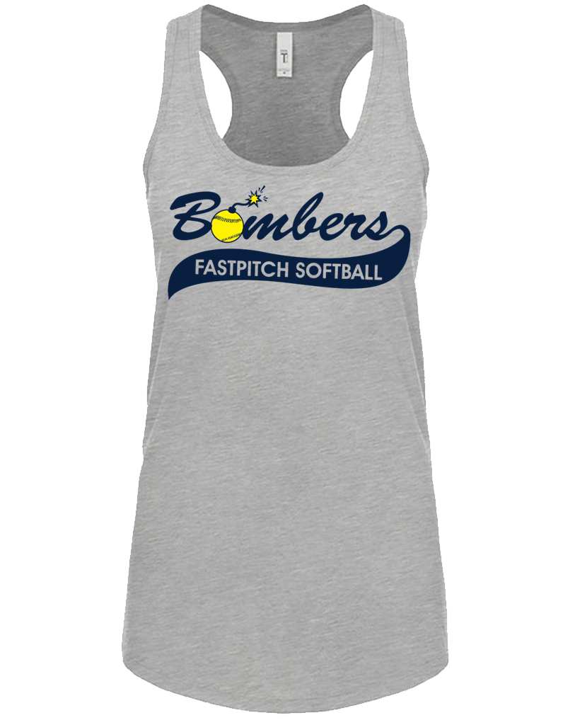 Bombers "Bomb Ball" Next Level - Women's Ideal Racerback Tank