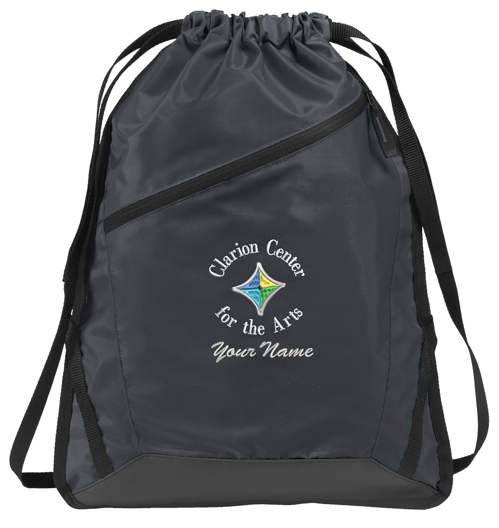 Thumbnail: Clarion Arts Embroidered Port Authority® Zip-It Cinch Pack