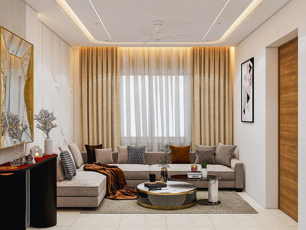 Modern living room showing luxury interior design trends.