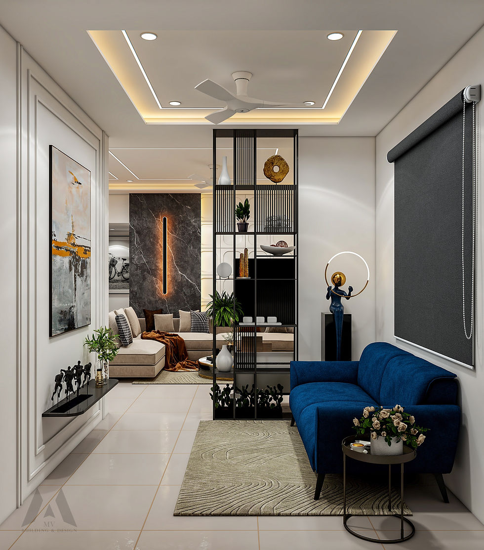 Modern living room showing luxury interior design trends.