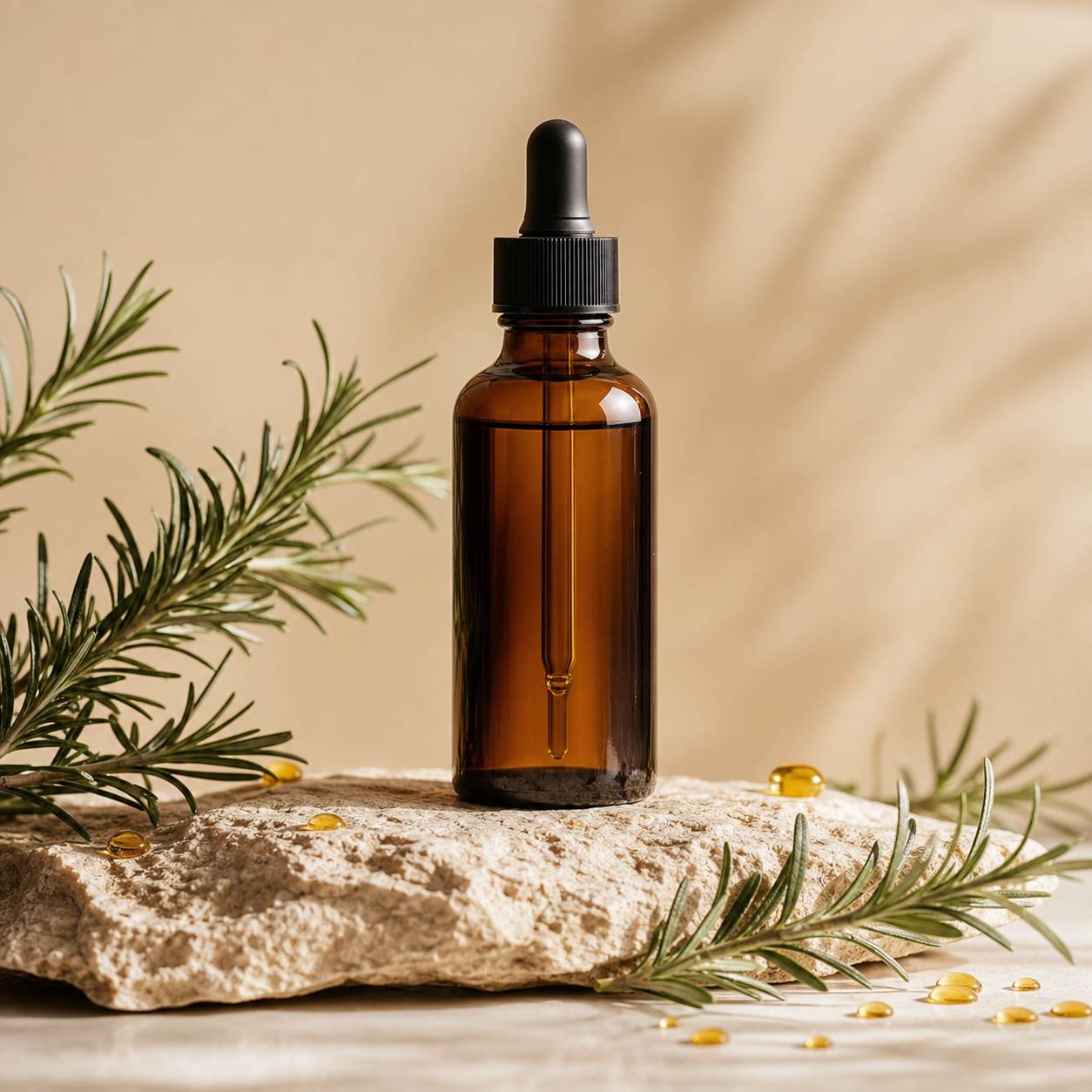 Aceite Capilar Romero + Ricino — Cabello Más Denso y Fuerte