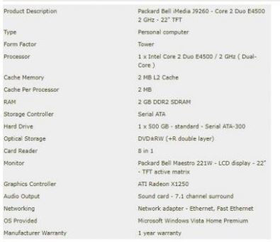 Miniatura: Packard Bell BV RC415 (CPU 1)