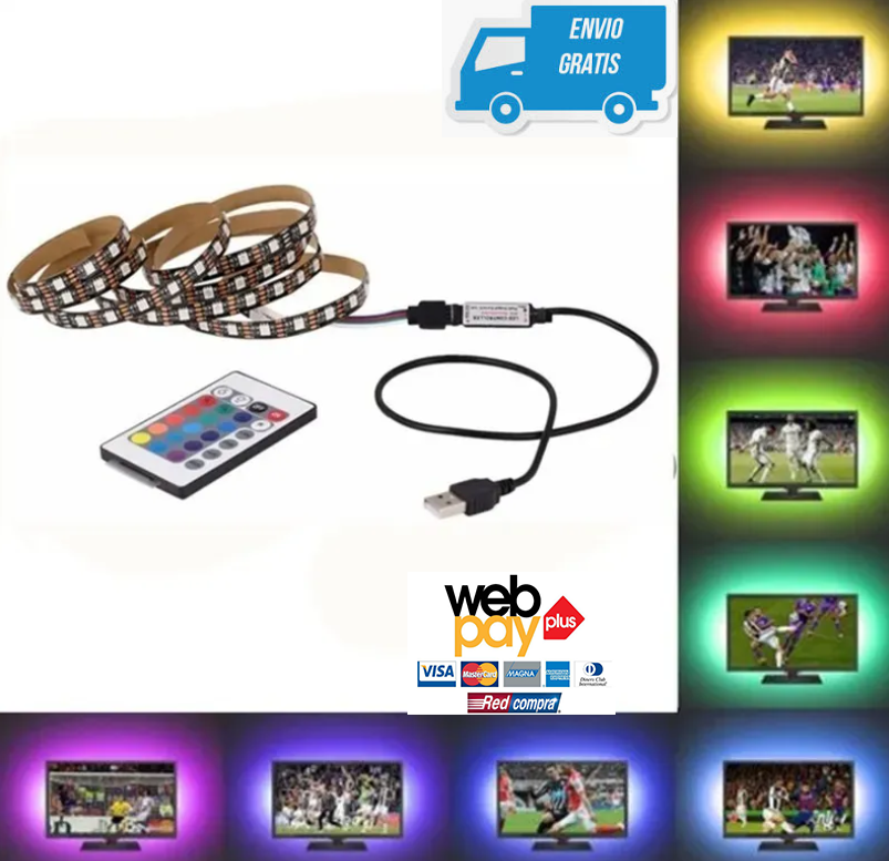 Cinta Led Rgb Multicolor Usb Televisor Tiktok + Control
