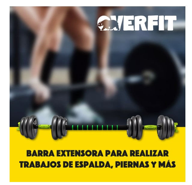 Miniatura: Set Mancuernas + Barra + Kettlebell Unibles Overfit 20kg