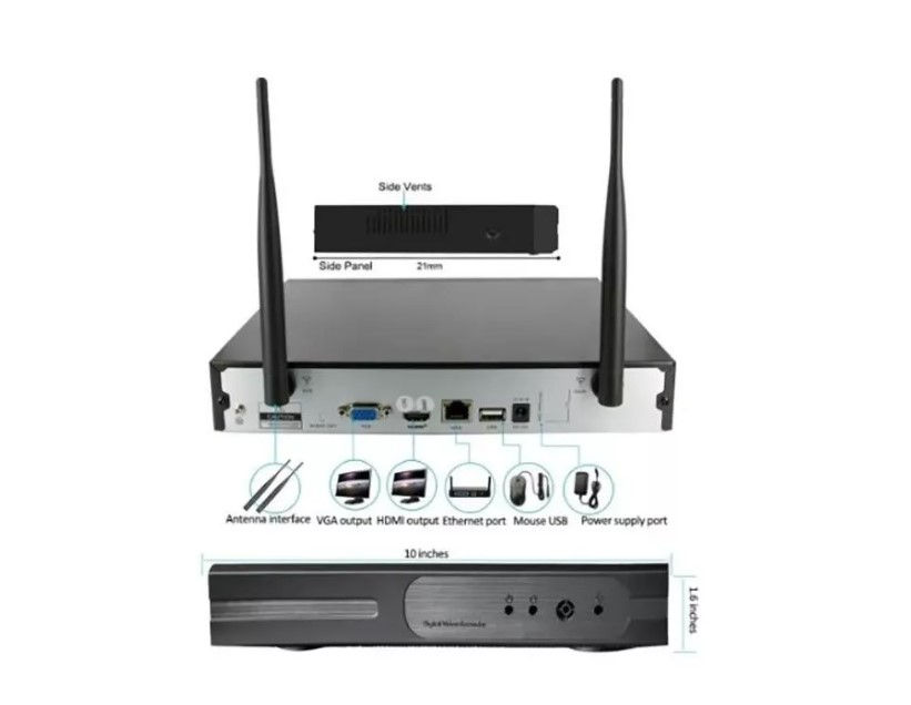 Miniatura: Kit de cctv  de 8 camaras AHD WiFi