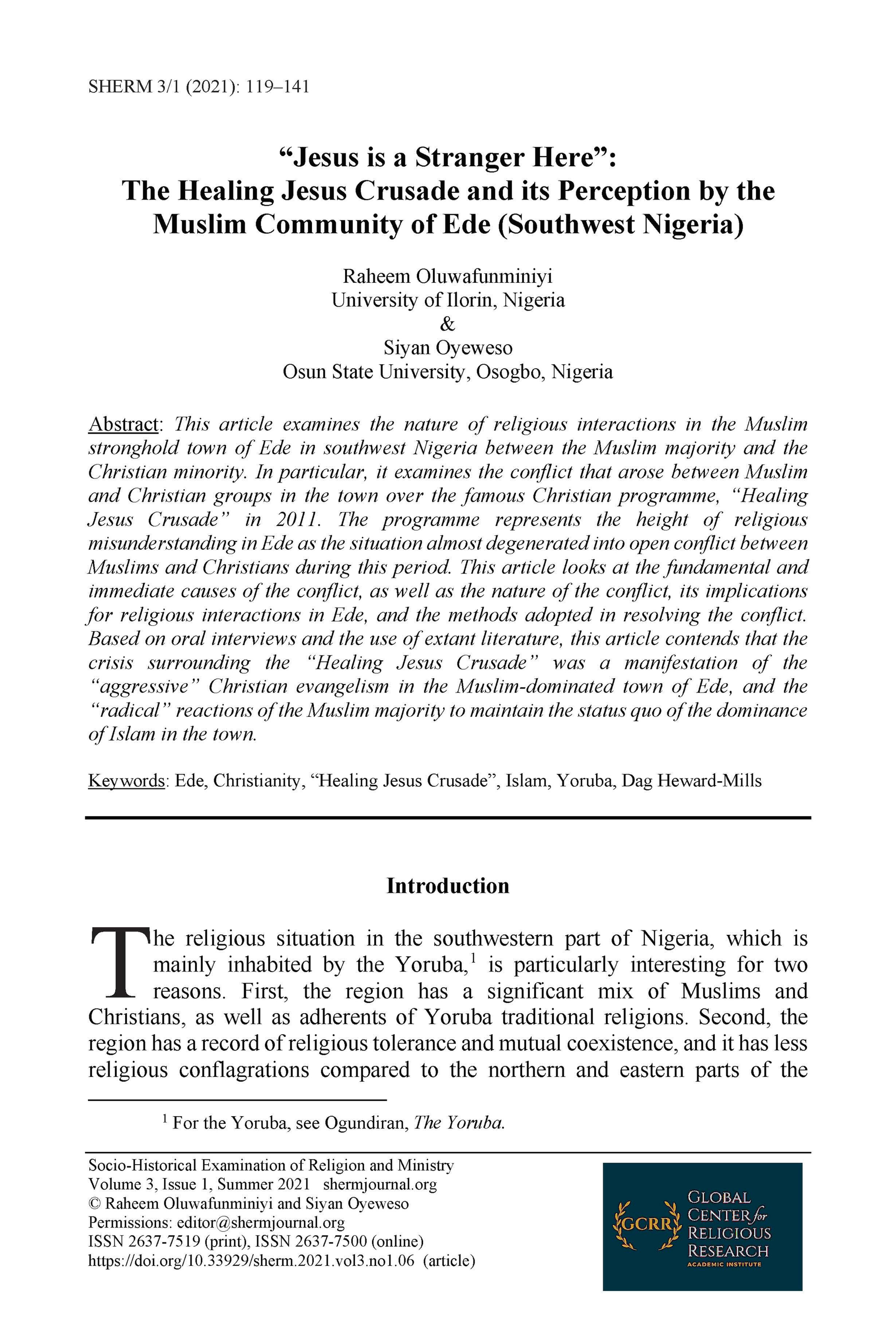 “Jesus is a Stranger Here”