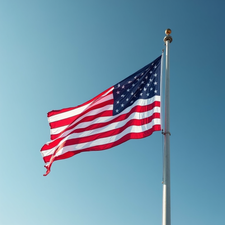 United States Flag celebrating 250 years of independence