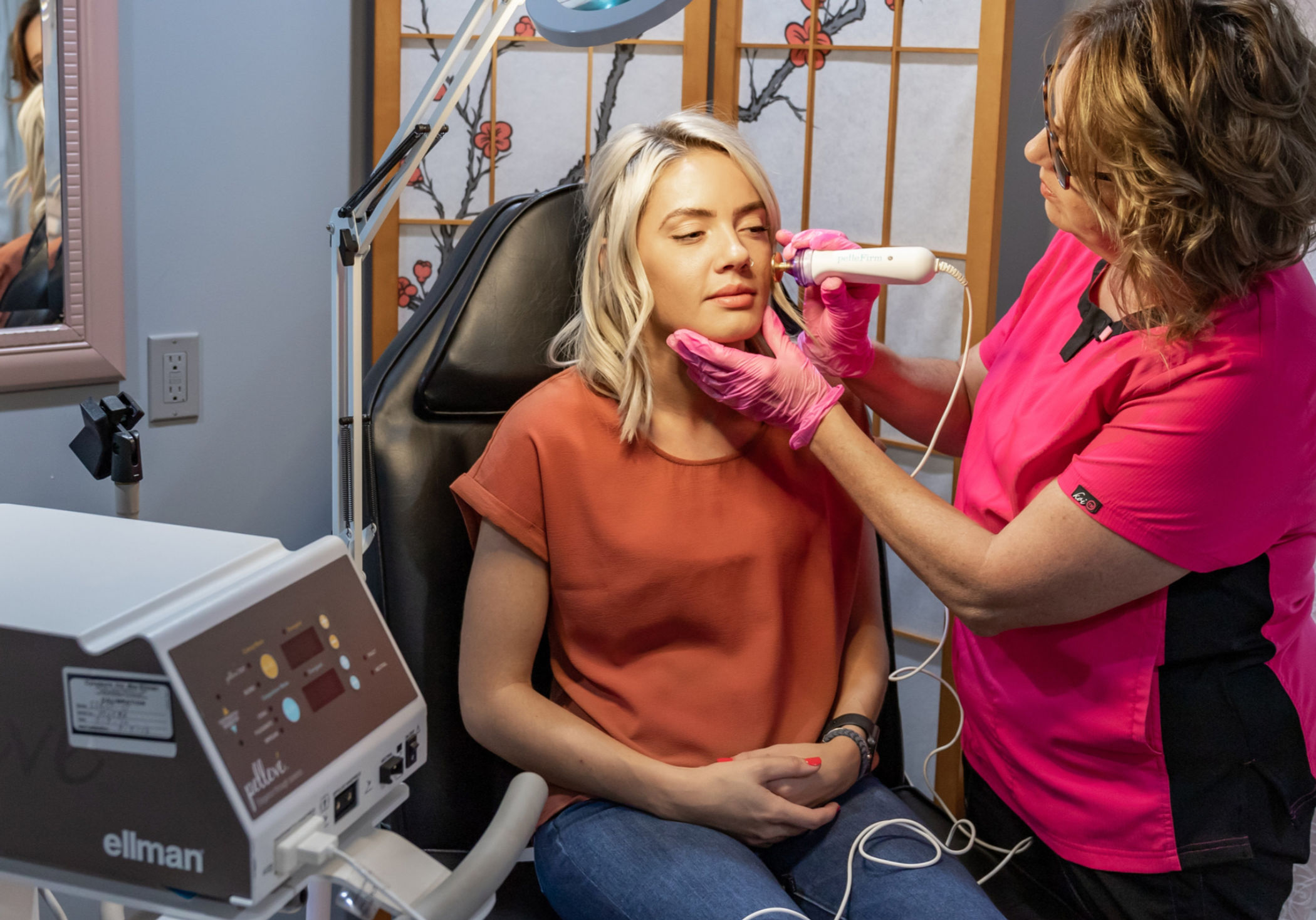 Before and after pelleve