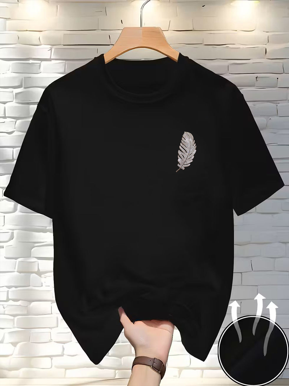 Thumbnail: Camiseta Esportiva Secagem Rápida Estampa Pena