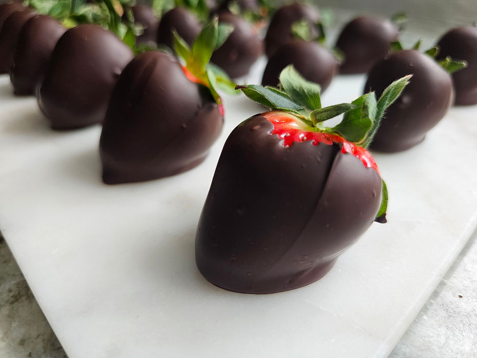 Richly decadent chocolate covered strawberries are love at first bite!