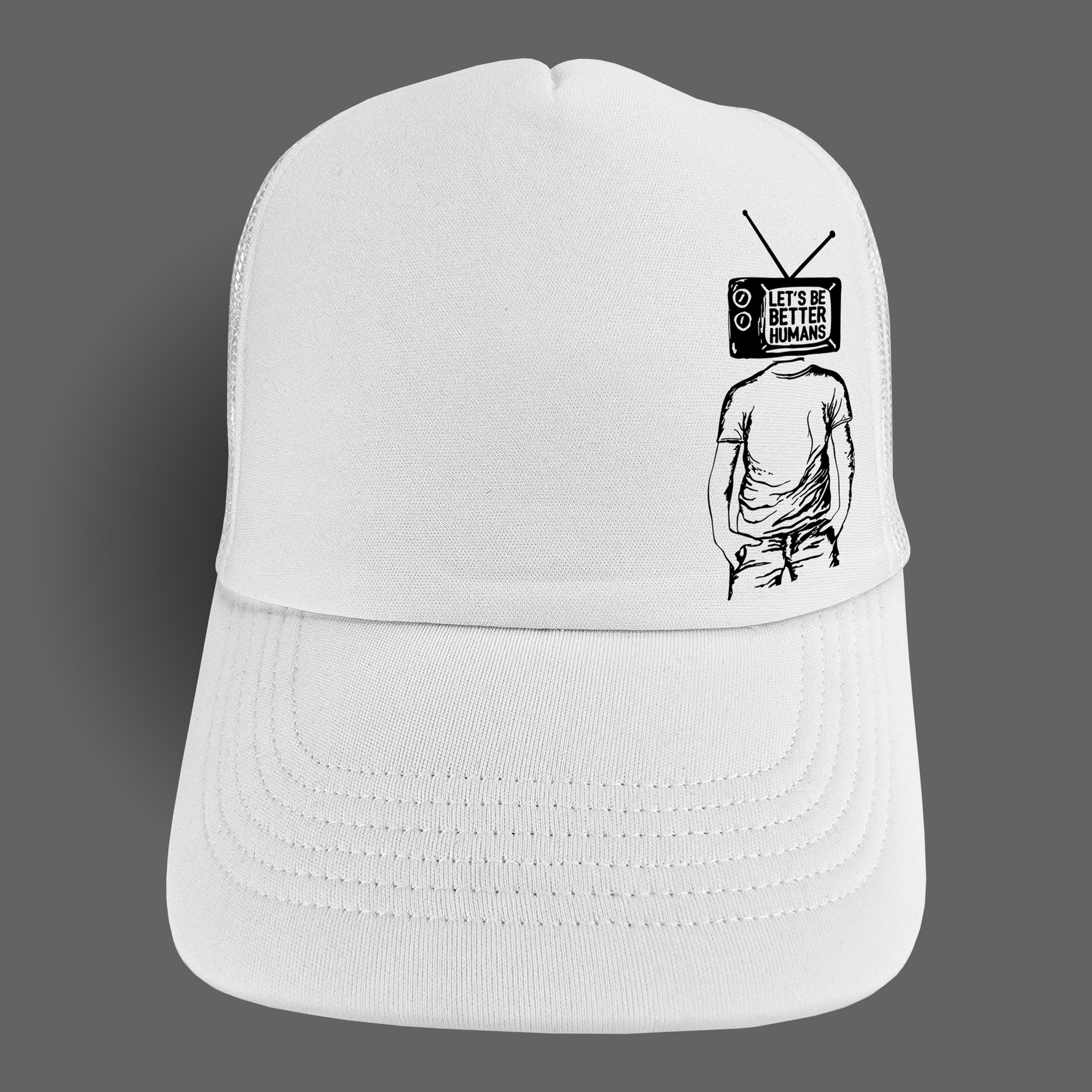 Lets Be Better Humans Foam Mid Profile Trucker Hat