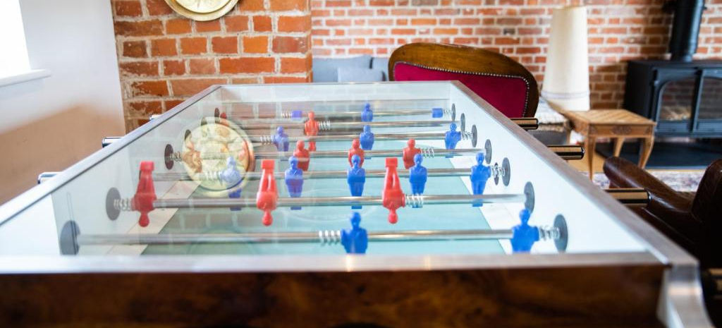 table football at the cowshed port lympne