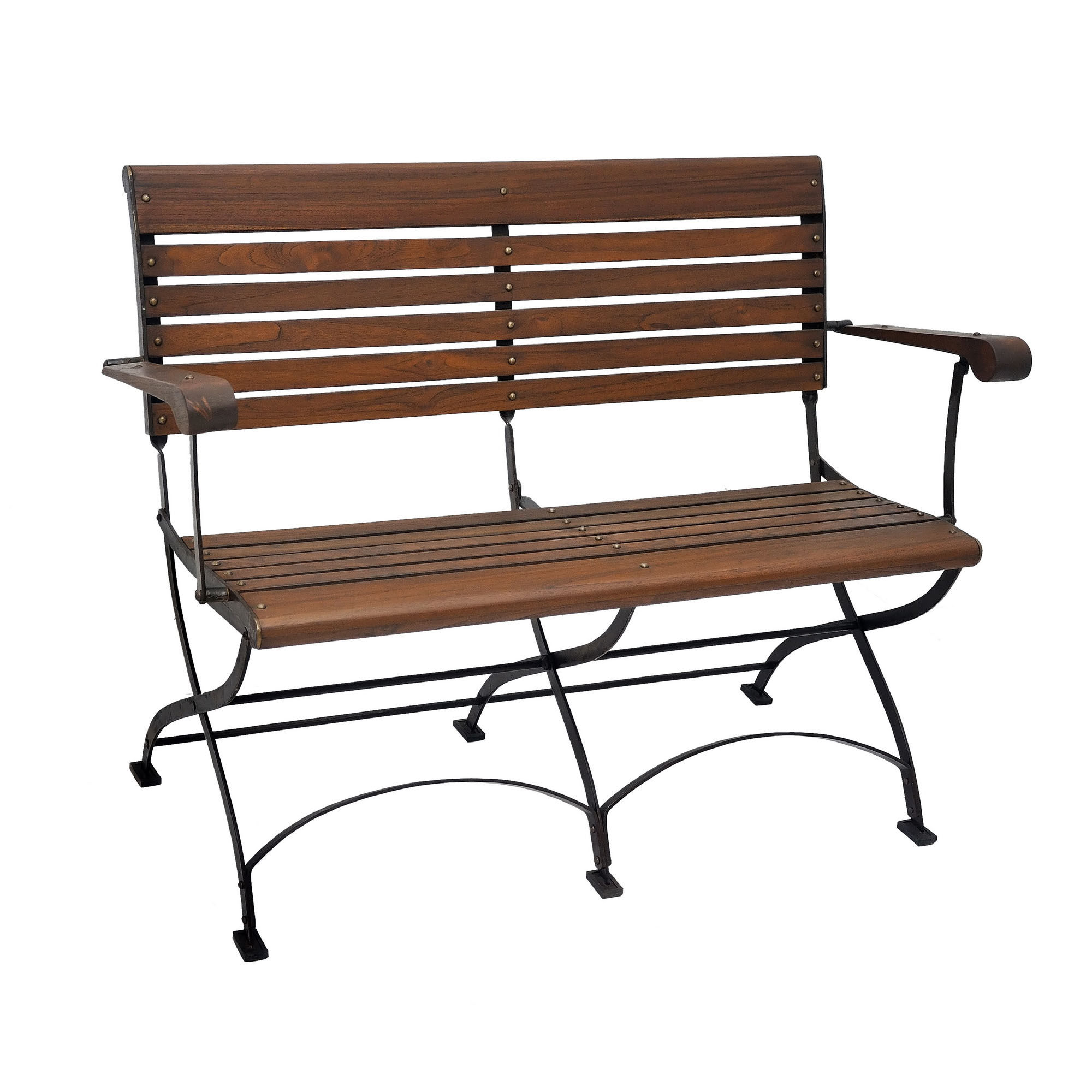 IRT005 - Toscana Iron & Teak Folding Bench