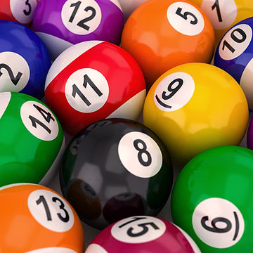 Colorful Pool Balls in all different positions