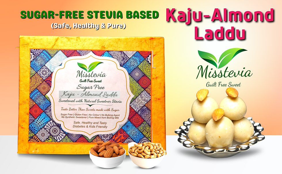Thumbnail: Sugar-Free Stevia Sweetened Kaju-Almond Laddu 750g+100g Mouth-Freshener Free