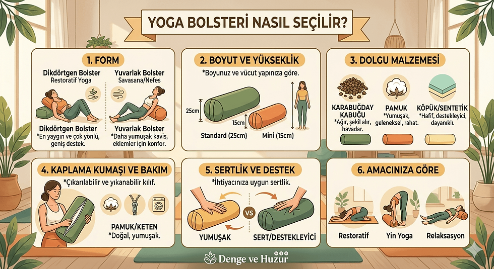 Yoga Bolster Nasıl Seçilir? (Gerçekten İşe Yarayan Rehber)