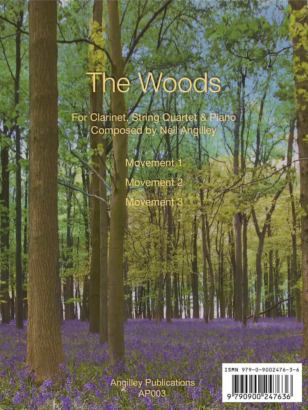 Thumbnail: The Woods for Clarinet, String Quartet & Piano  (All Scores inc.)