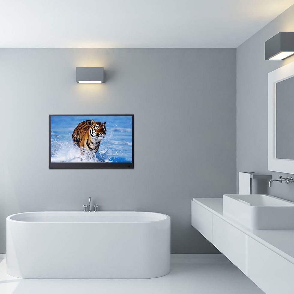 Thumbnail: Souria 22.1 inches Smart Black Color Waterproof Bathroom LED TV for Luxury Hotel