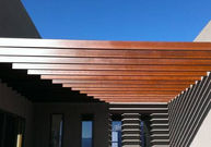 Rusted metal structure encapsulated with Everbrite