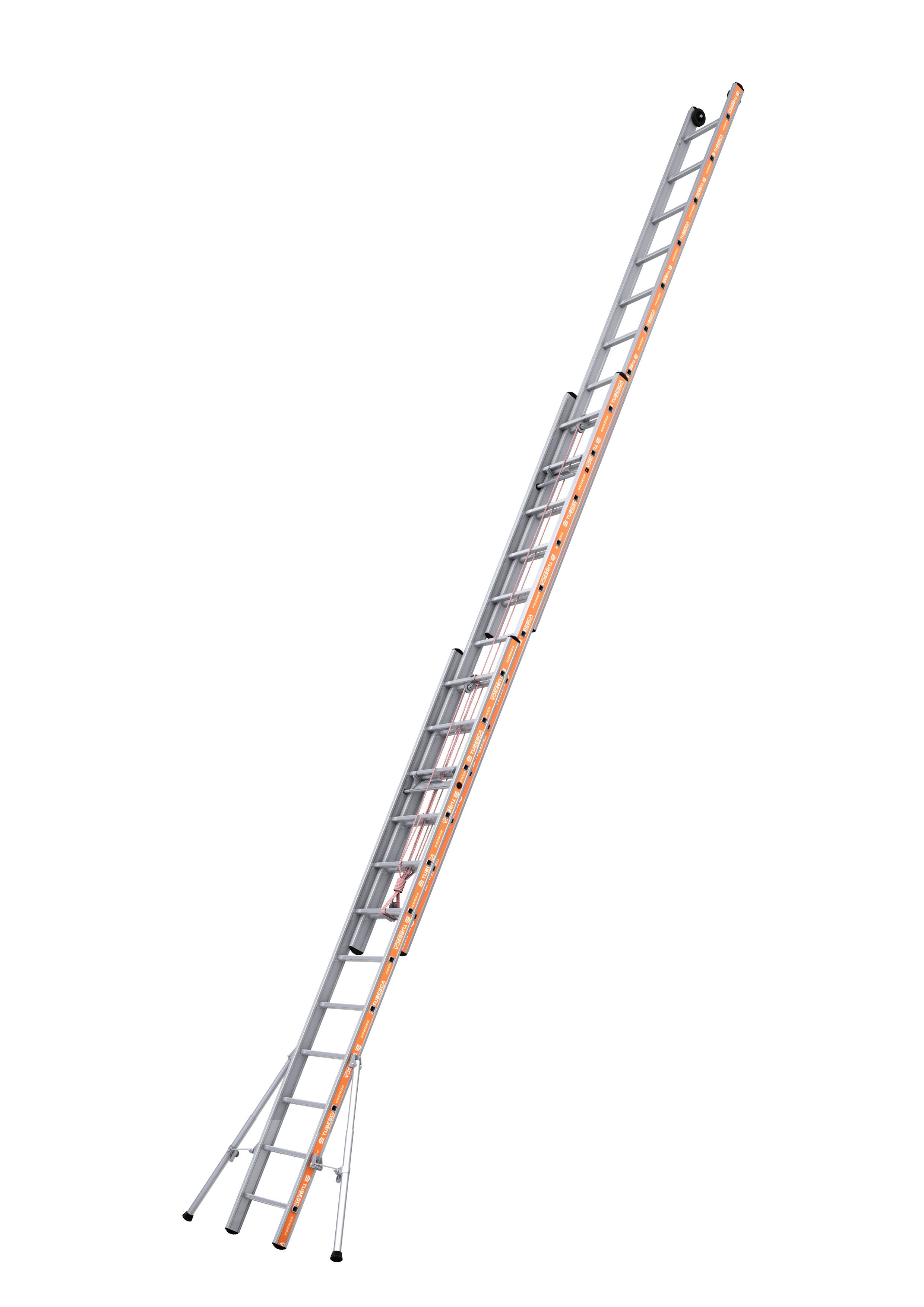 Tubesca Pronor 3 Section Rope Operated Ladder 3.53m
