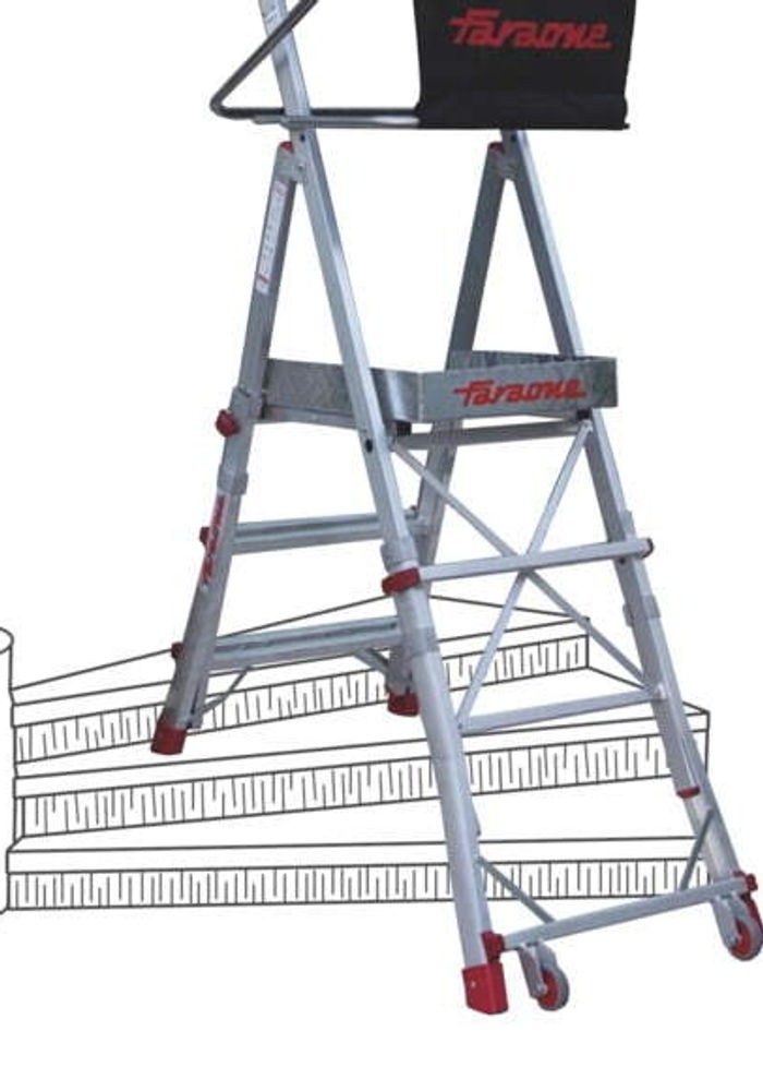 Thumbnail: Faraone Adjustable Podium Stepladder 3 - 5 Rung