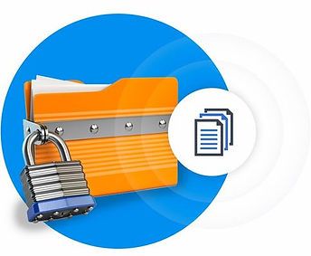 Illustration of a folder locked with a padlock