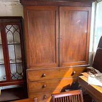 Victorian Mahogony Linen Press complete with trays