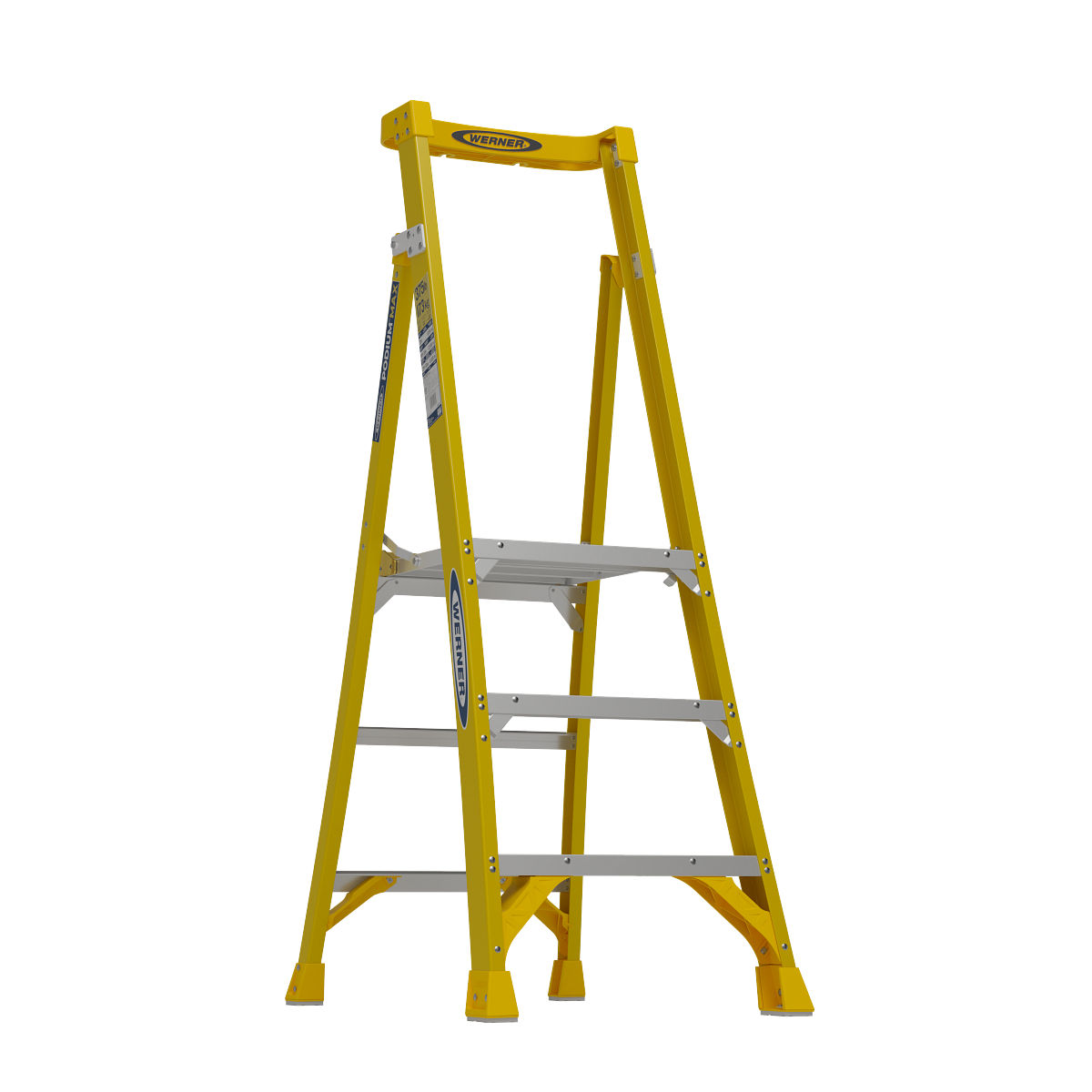 Werner Fibreglass Podium Stepladder 3 Tread