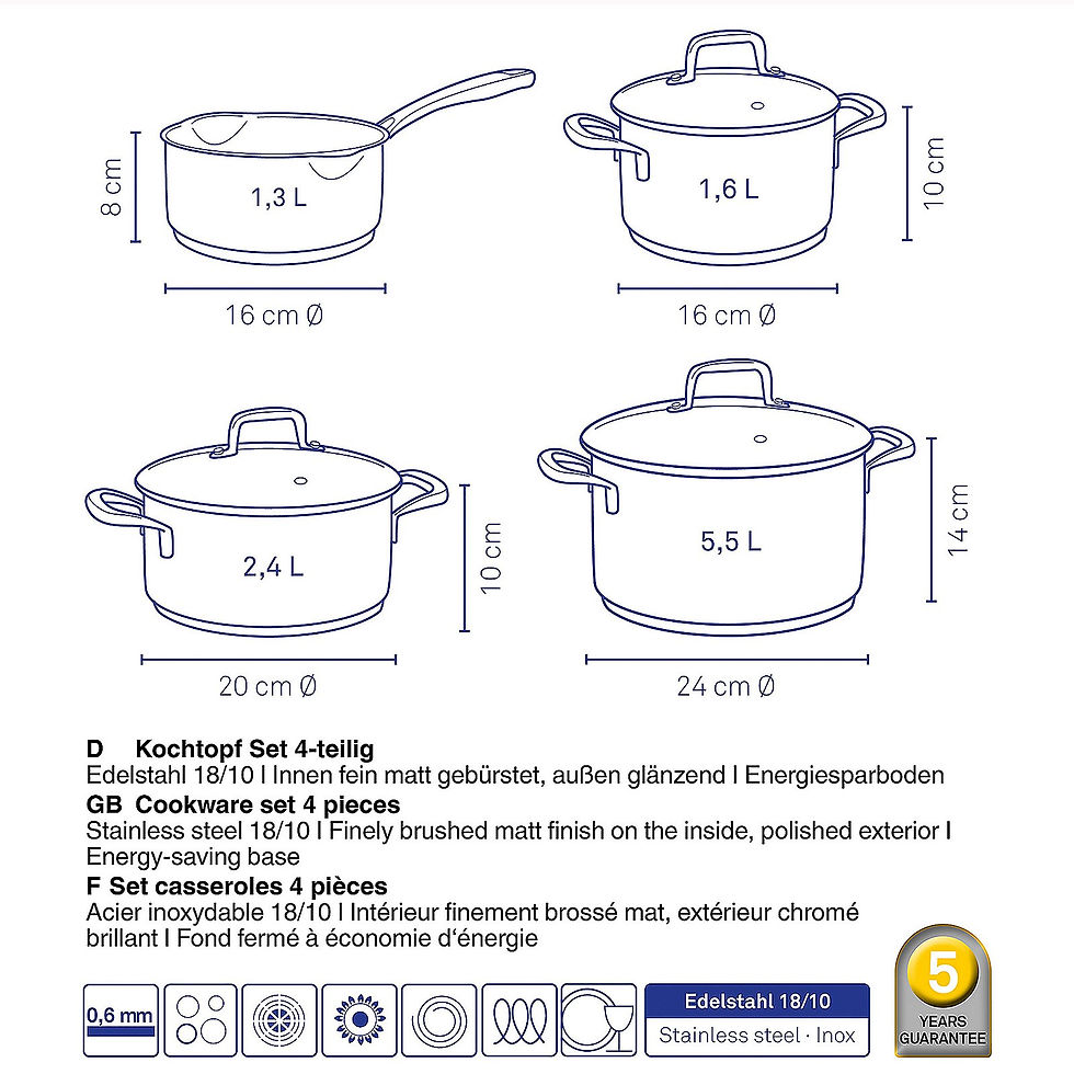 Thumbnail: Cookware set of 4pcs Flavoria
