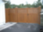 PVC Golden Oak Driveway Gates