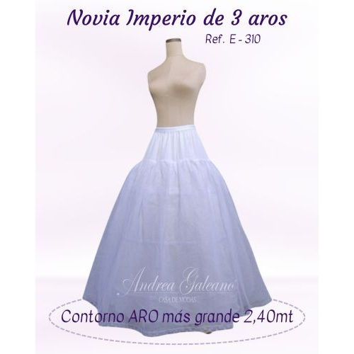 Miniatura: ENAGUA NOVIA ESTILO IMPERIO DE 3 AROS 