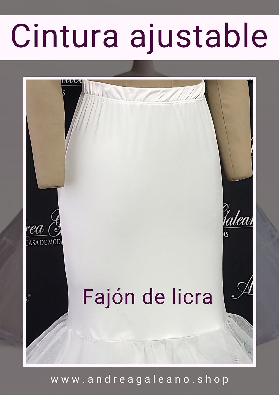Miniatura: ENAGUA DE NOVIA TROMPETA CON 1 ARO
