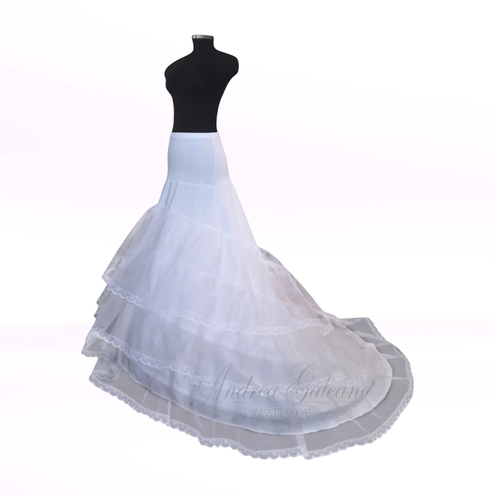 Miniatura: ENAGUA LINEA A CON COLA DE 2 AROS