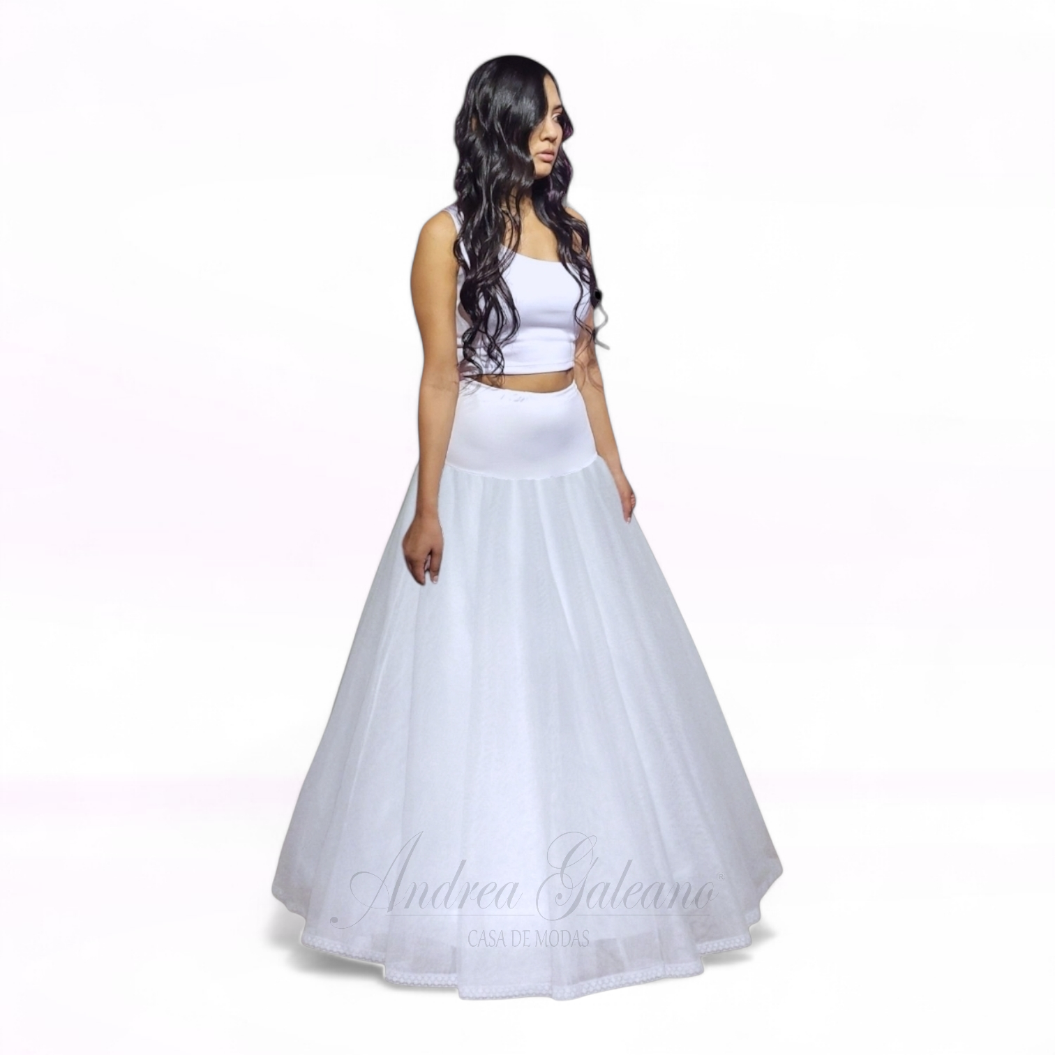 ENAGUA DE NOVIA LINEA A CON 1 ARO