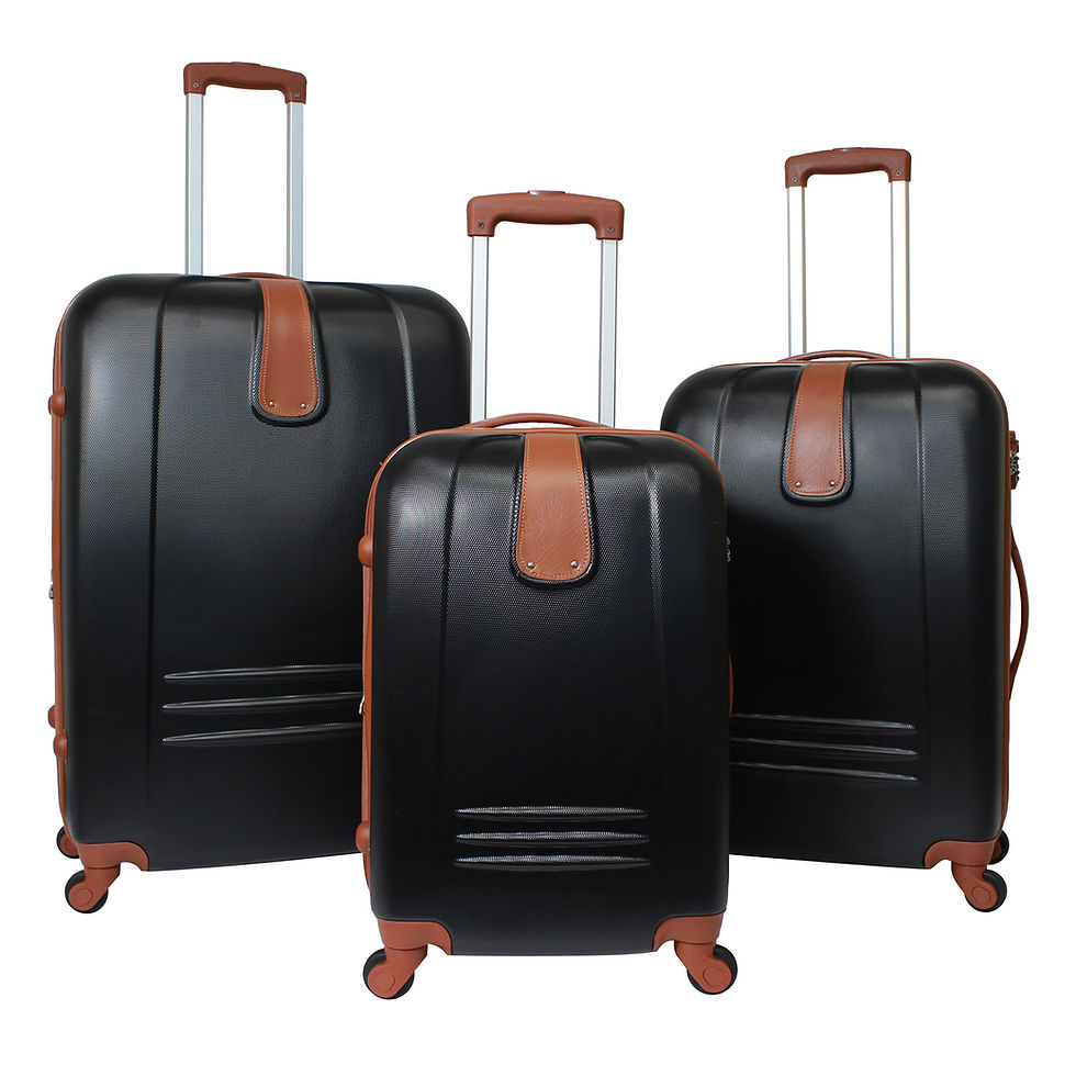 World Traveler Classic Journey 3-Piece Hardside Spinner Luggage Set - Black