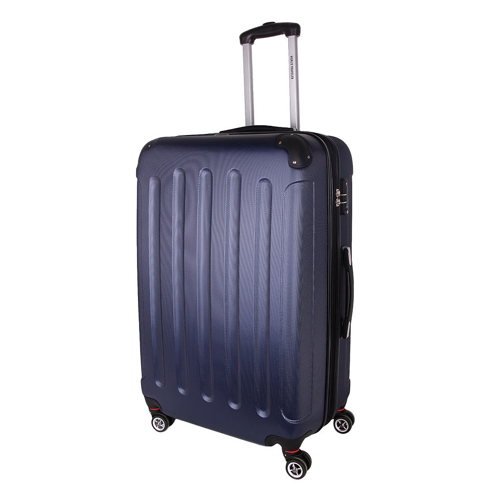 World Traveler Milan Collection Carry-On Hardside Spinner Luggage Set - Blue