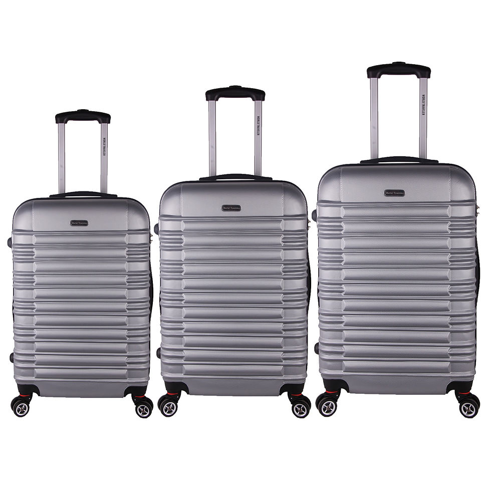 World Traveler California II 3-piece Hardside Spinner Luggage Set - Silver