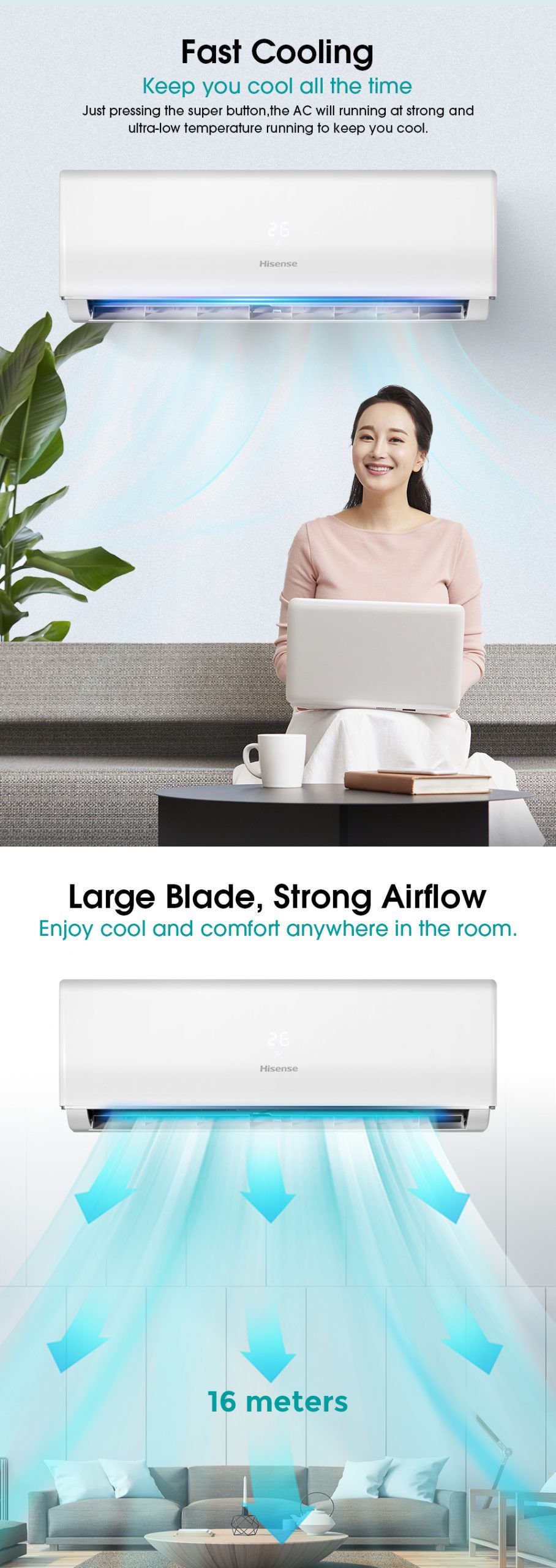 Thumbnail: Hisense 2.0hp AN20DBG Non Inverter Air Cond