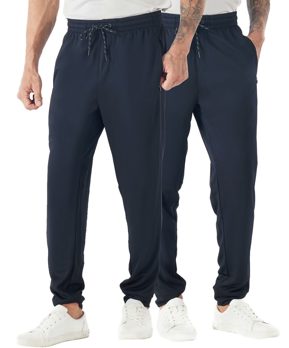 Men’s 2-Pack Lightweight Track Pants With Zipper Pockets