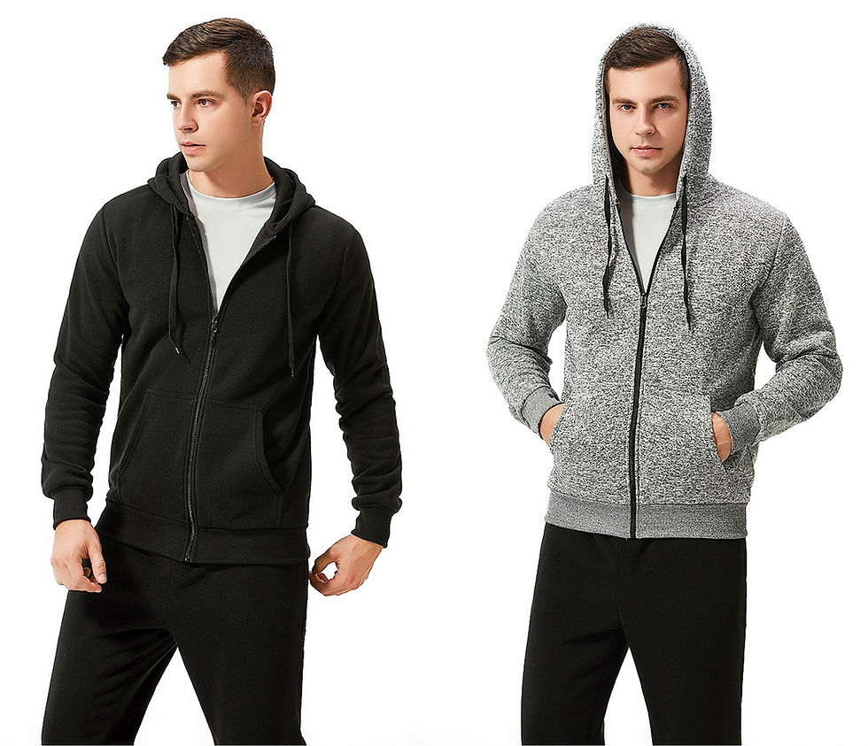 Thumbnail: Men's 2-Pack Fleece Zip Hoodies