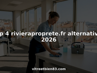 Une agente d’entretien s’affaire dans un bureau baigné de lumière naturelle.
