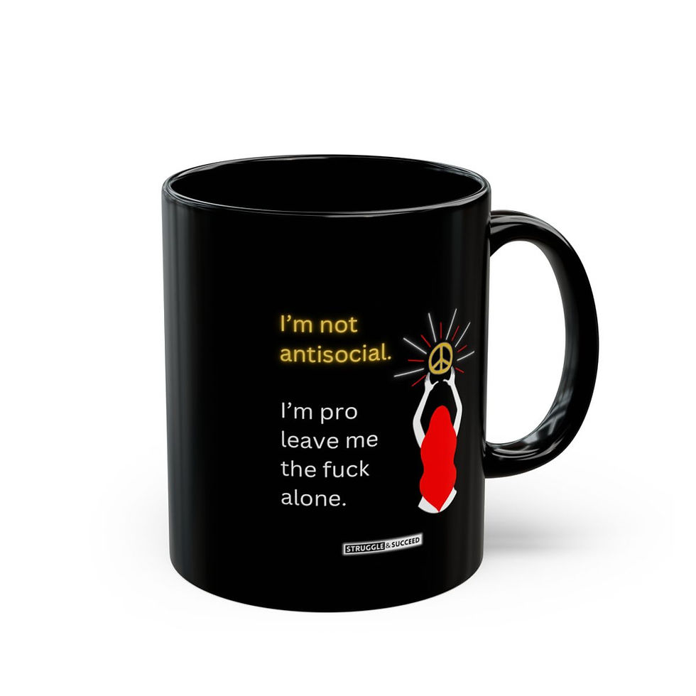 Thumbnail: Not antisocial / Pro leave me the Fuck alone - Black Mug 