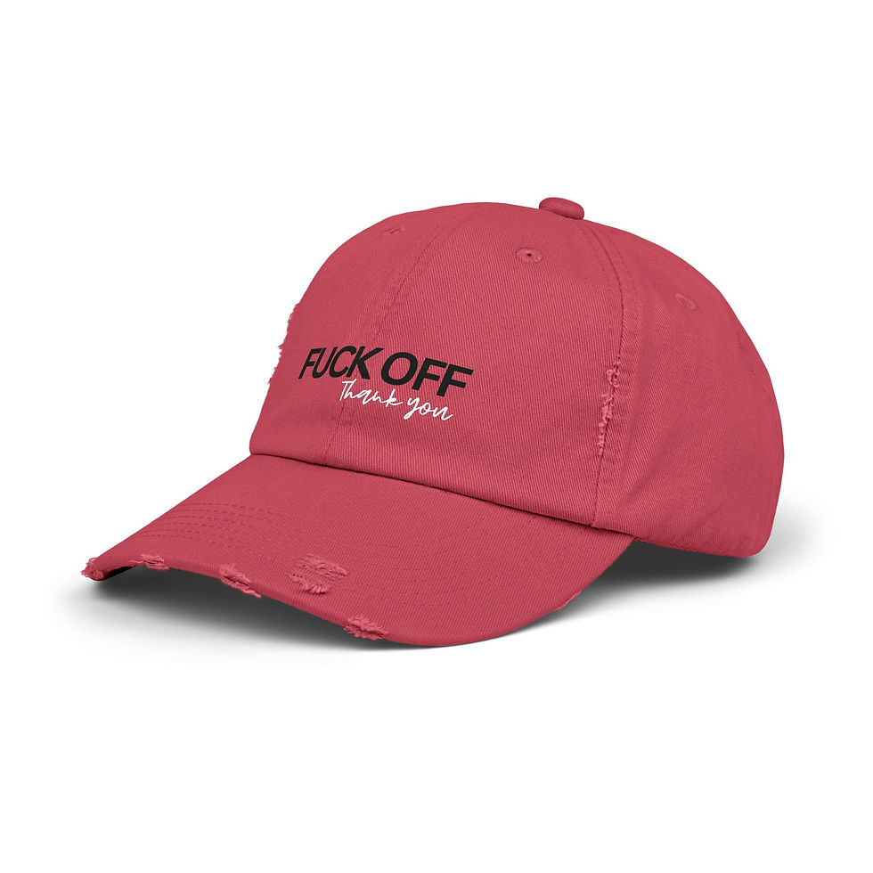 Thumbnail: FUCK OFF, Thank you - Distressed Struggle And Succeed Cap