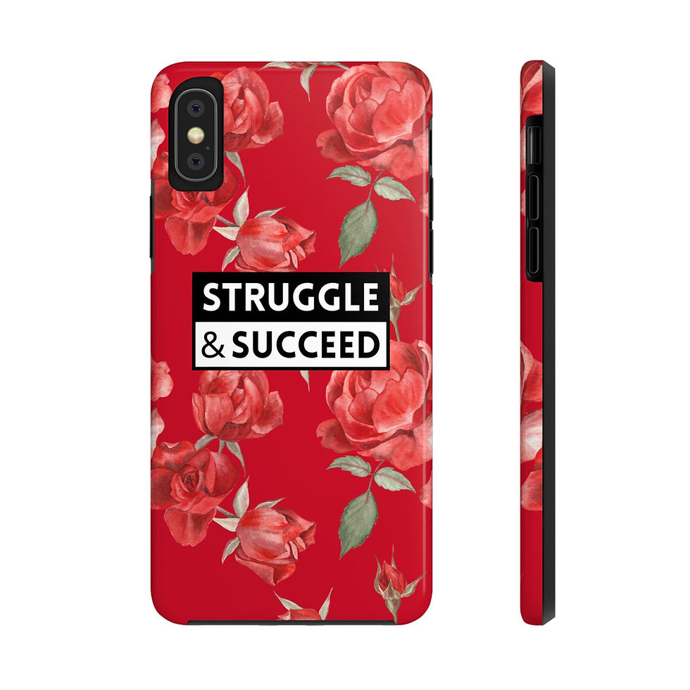 Thumbnail: Struggle & Succeed Floral Tough Phone Case - Bold & Stylish Protection