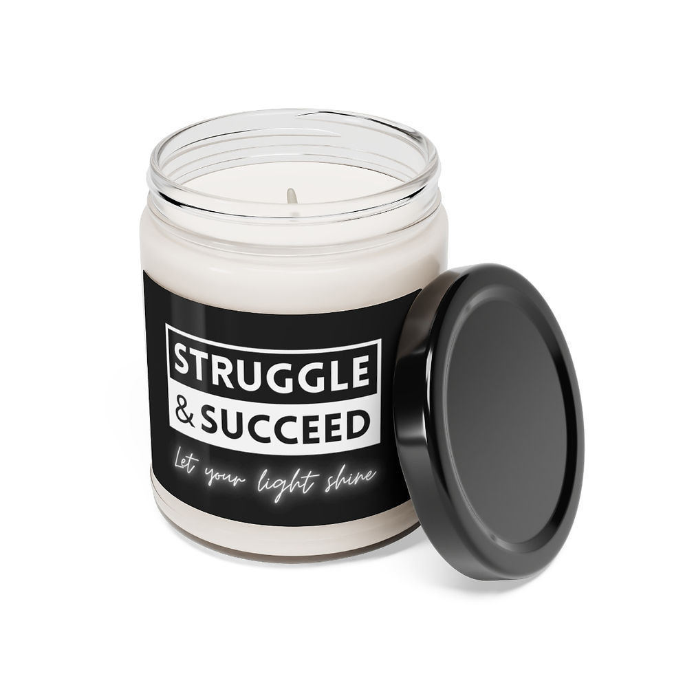 Thumbnail: Let your light shine Struggle And Succeed Scented Soy Candle, 9oz