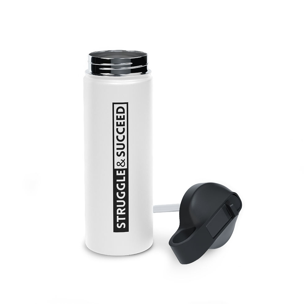 Thumbnail: Stainless Steel Struggle And Succeed Water Bottle