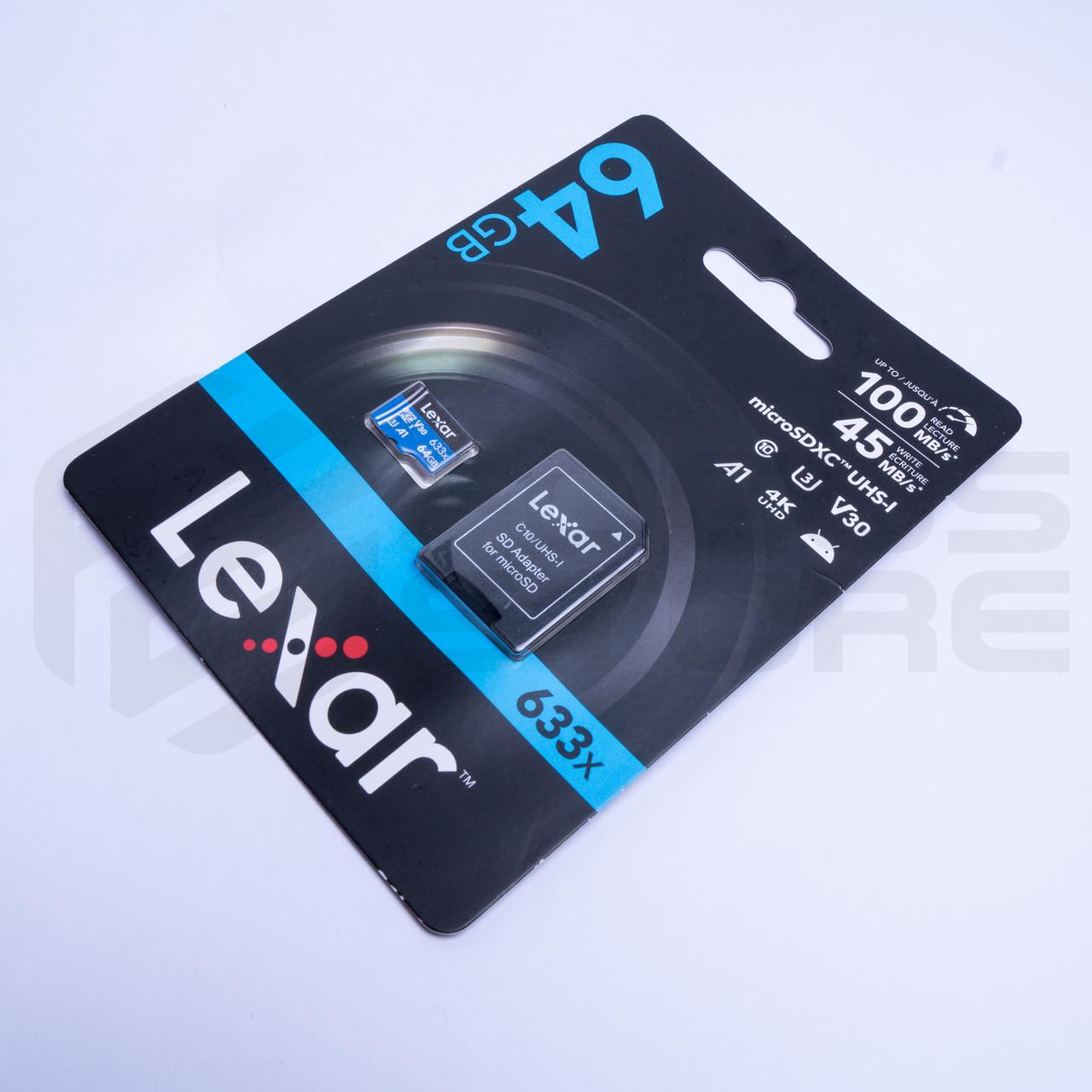 Lexar MicroSD 64GB 100 MB/s, 633X