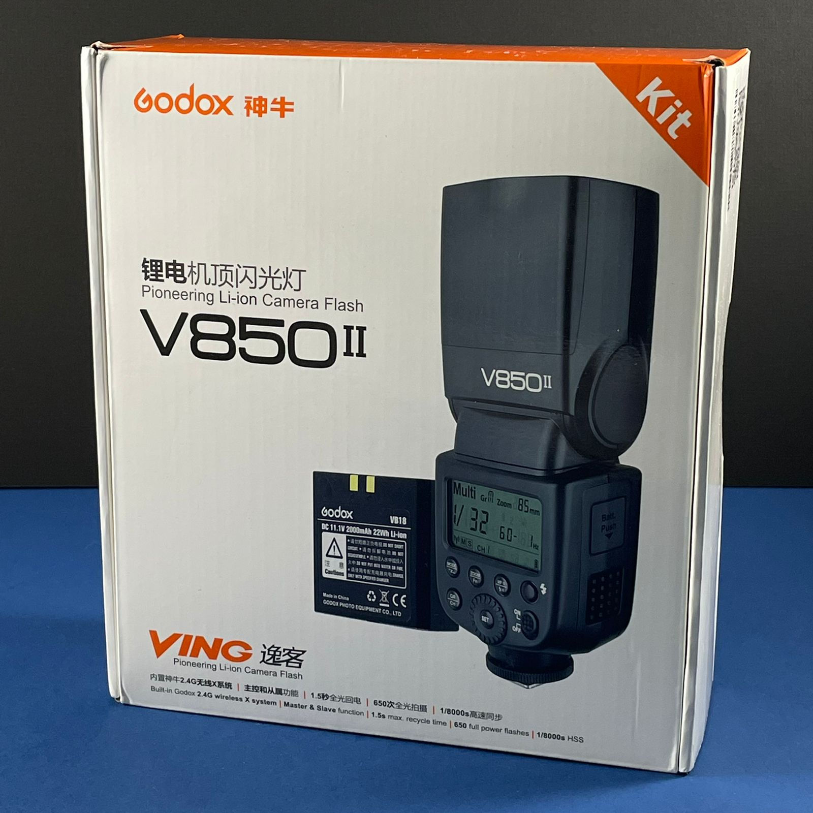 Godox V850II Ving GN60 2.4G 1/8000s HSS compatible Canon/Nikon/Pentax/Olympus