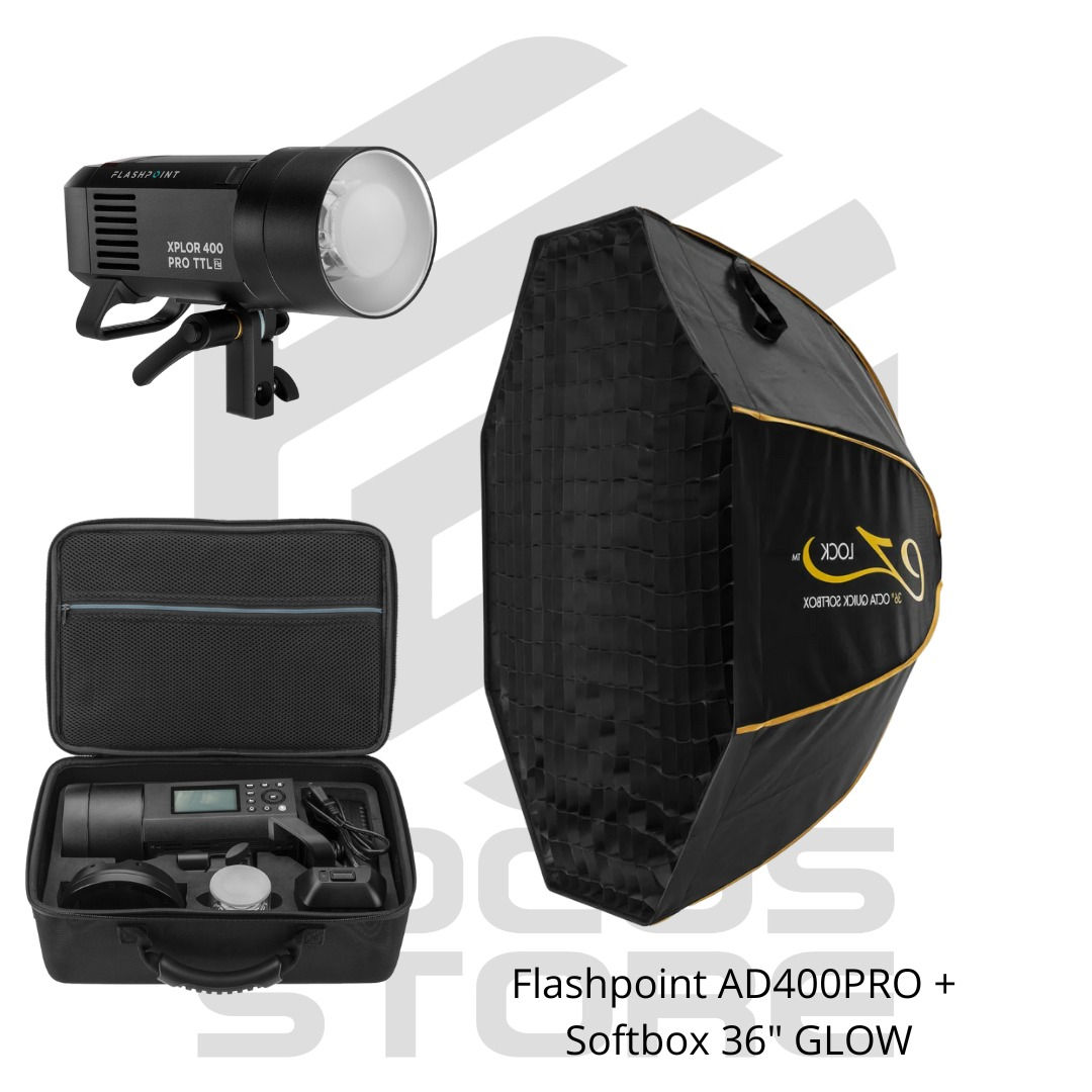 Flashpoint AD400PRO + softbox 36" Glow