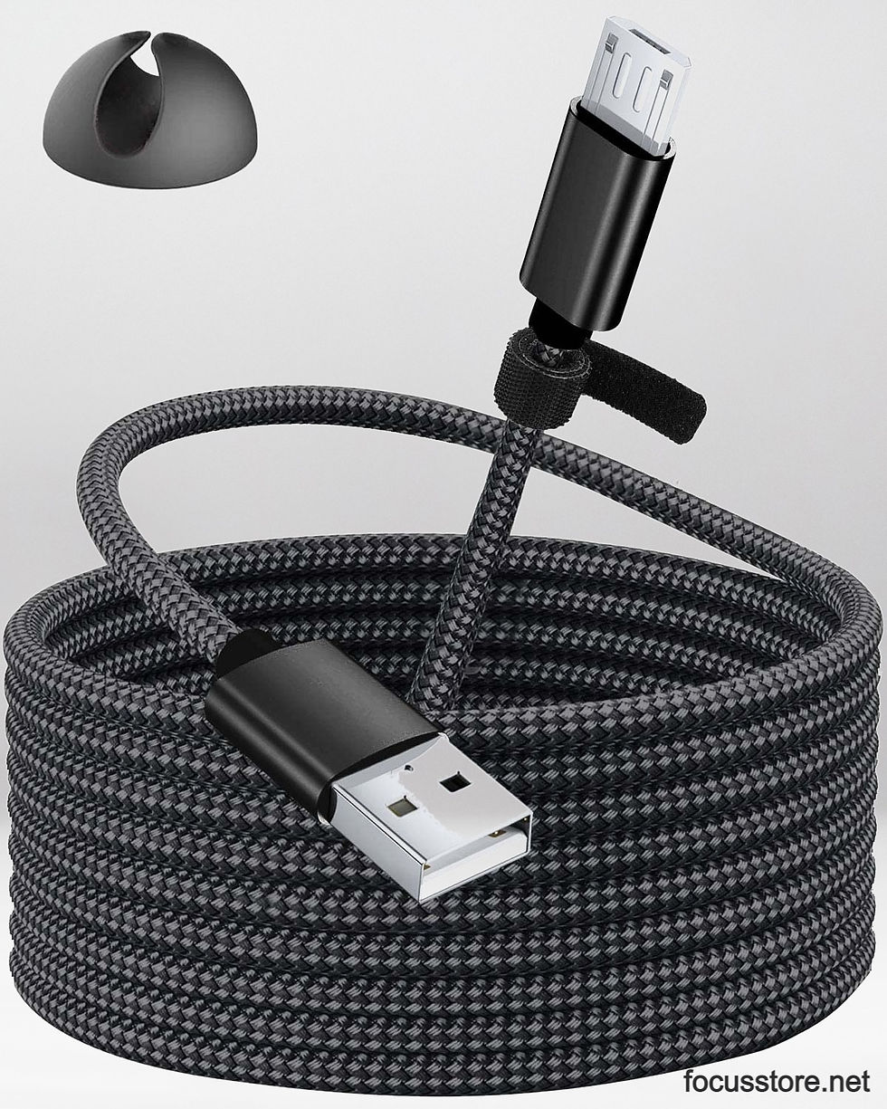 Miniatura: Cable de carga micro USB a USB de nailon trenzado 1.5 metros